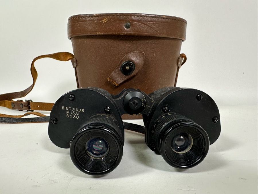 ‌Vintage M 13A1 6 X 30 Binoculars With Leather Case [Photo 2]