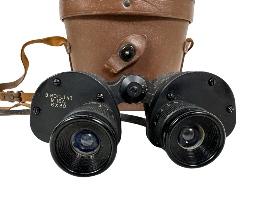 ‌Vintage M 13A1 6 X 30 Binoculars With Leather Case