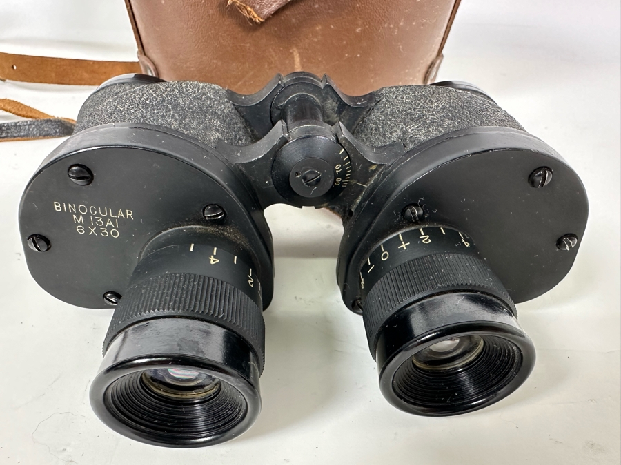 ‌Vintage M 13A1 6 X 30 Binoculars With Leather Case [Photo 4]