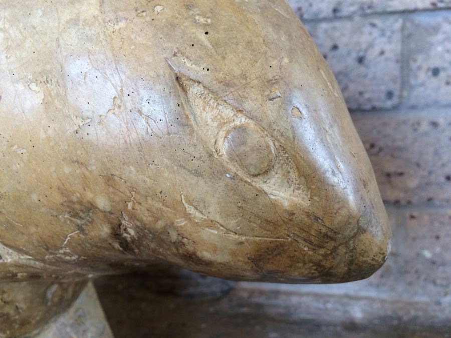 Large Signed Clay Animal Sculpture 1971 [Photo 5]