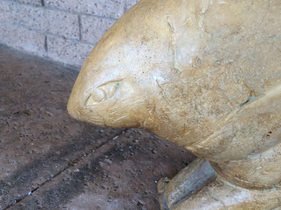 Large Signed Clay Animal Sculpture 1971 [Photo 9]