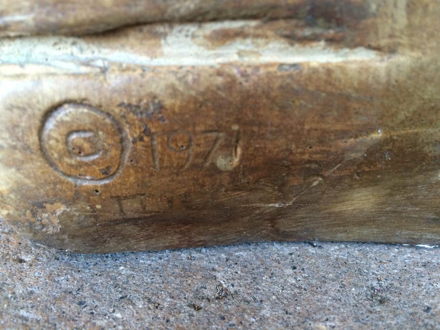 Large Signed Clay Animal Sculpture 1971 [Photo 16]