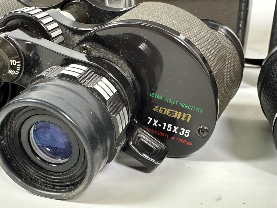 Greenkat Ultra Violet Objectives Zoom 7X-15X Binoculars And Bushnell Ensign Wide Angle 7 X 35 Binoculars With Cases [Photo 6]