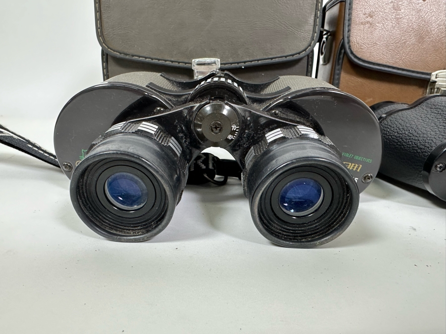 Greenkat Ultra Violet Objectives Zoom 7X-15X Binoculars And Bushnell Ensign Wide Angle 7 X 35 Binoculars With Cases [Photo 4]