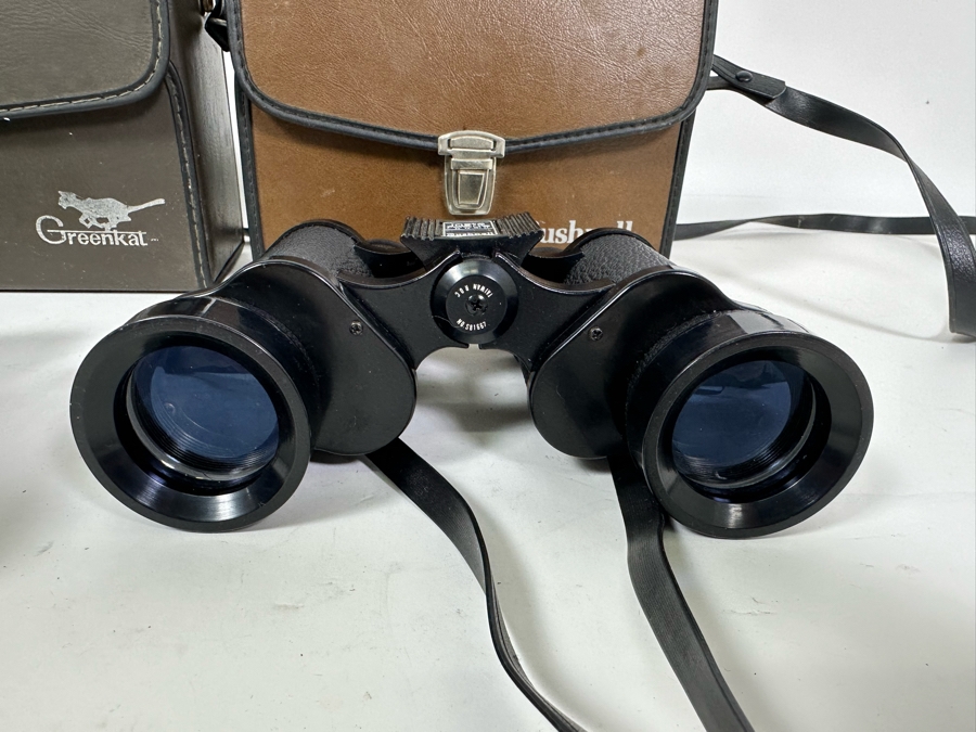 Greenkat Ultra Violet Objectives Zoom 7X-15X Binoculars And Bushnell Ensign Wide Angle 7 X 35 Binoculars With Cases [Photo 17]