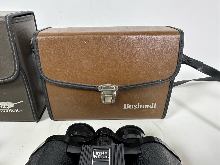 Greenkat Ultra Violet Objectives Zoom 7X-15X Binoculars And Bushnell Ensign Wide Angle 7 X 35 Binoculars With Cases [Photo 19]