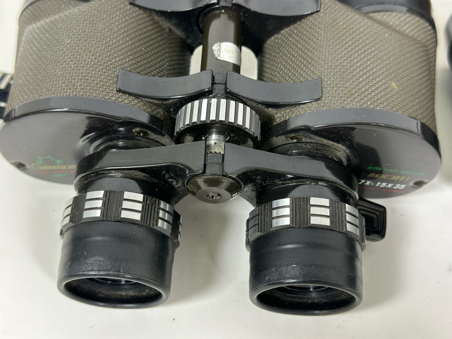 Greenkat Ultra Violet Objectives Zoom 7X-15X Binoculars And Bushnell Ensign Wide Angle 7 X 35 Binoculars With Cases [Photo 7]
