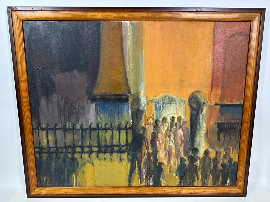 Original Mid-Century Painting 29.5 X 24 Framed 33 X 27 [Photo 3]