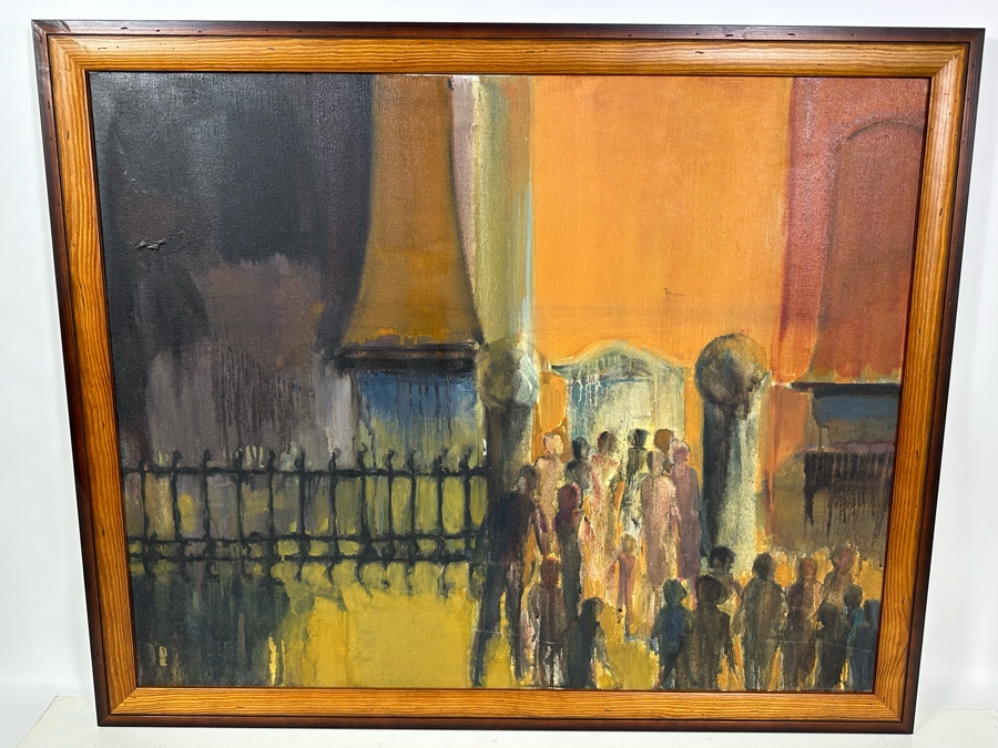 Original Mid-Century Painting 29.5 X 24 Framed 33 X 27 [Photo 2]