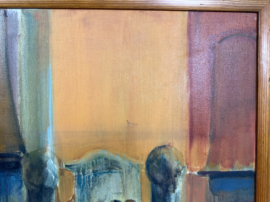 Original Mid-Century Painting 29.5 X 24 Framed 33 X 27 [Photo 8]