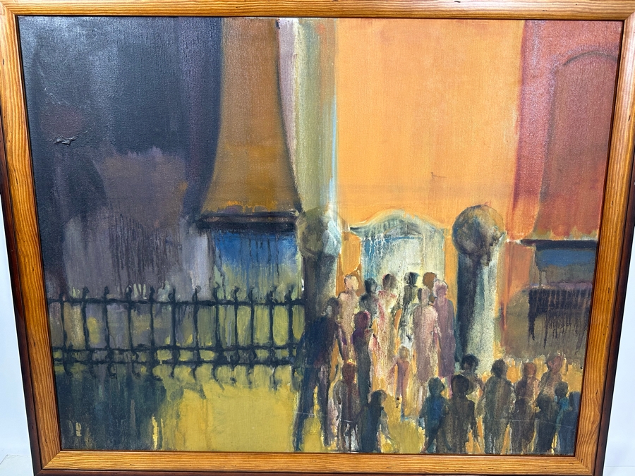 Original Mid-Century Painting 29.5 X 24 Framed 33 X 27 [Photo 4]