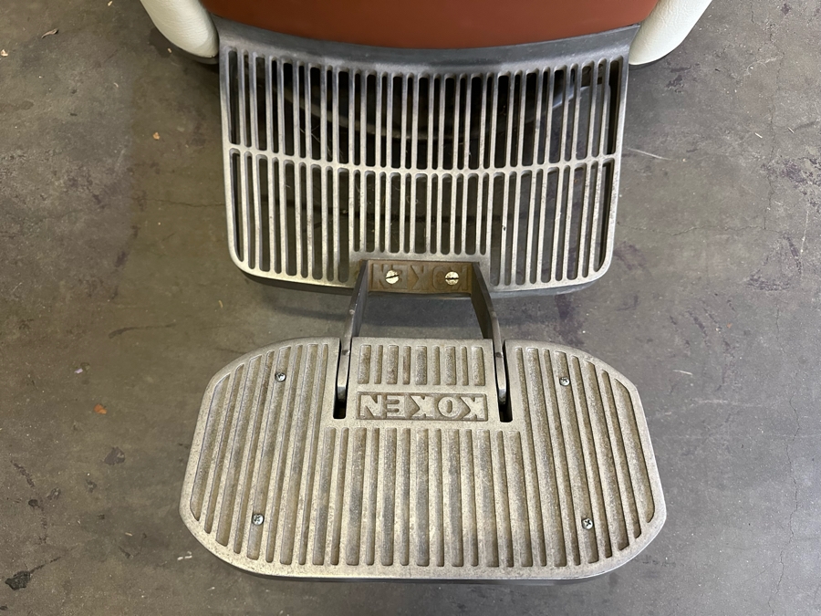 Koken 1950's Restored Presidential Barber Chair 30W X 48D X 43H Estimate $4,000 (Note: Hydraulic Fluid Leaking. Need To Check Cap & Seal) This Is The Second Chair Of A Pair [Photo 7]