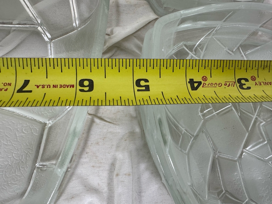 Mid-Century Glass Luncheon Set With Original Box Six Small Plates 5W And One 9.5 Plate [Photo 11]