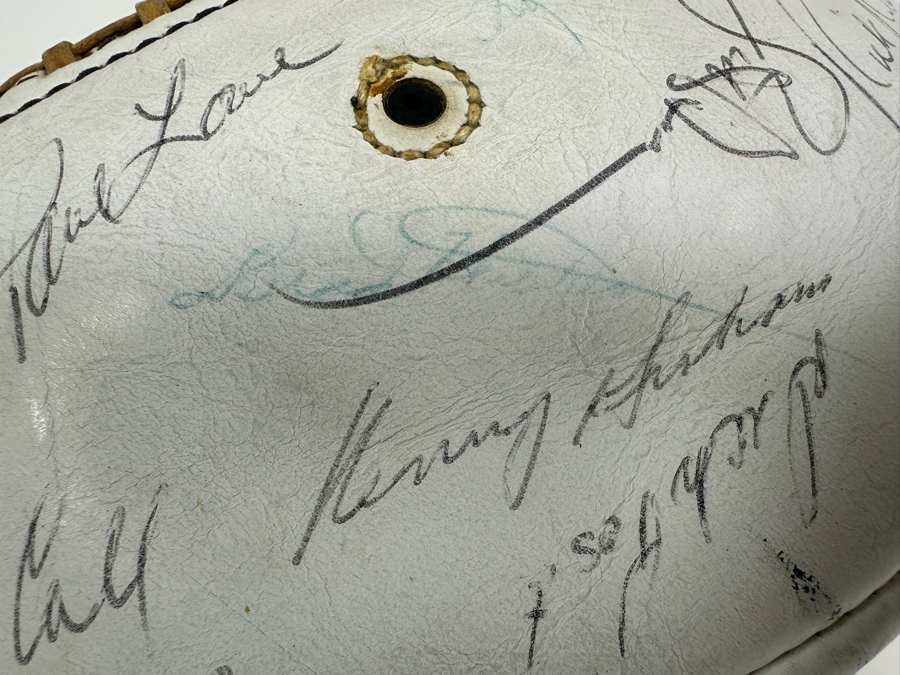 Team Signed 1960s San Diego Chargers Football Presented To Our Client Who Was A Local Judge Signed By Quarterback John Hadl And Teammates [Photo 20]