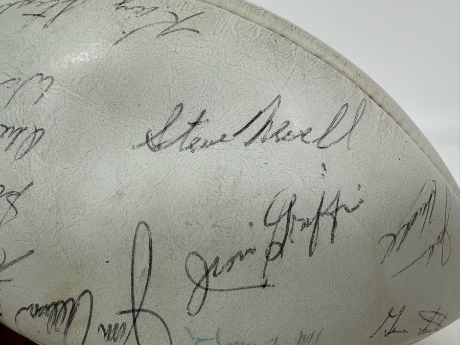 Team Signed 1960s San Diego Chargers Football Presented To Our Client Who Was A Local Judge Signed By Quarterback John Hadl And Teammates [Photo 8]