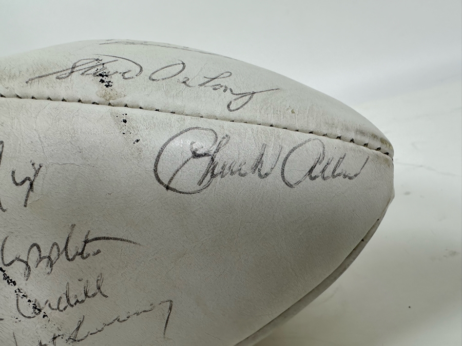 Team Signed 1960s San Diego Chargers Football Presented To Our Client Who Was A Local Judge Signed By Quarterback John Hadl And Teammates [Photo 11]