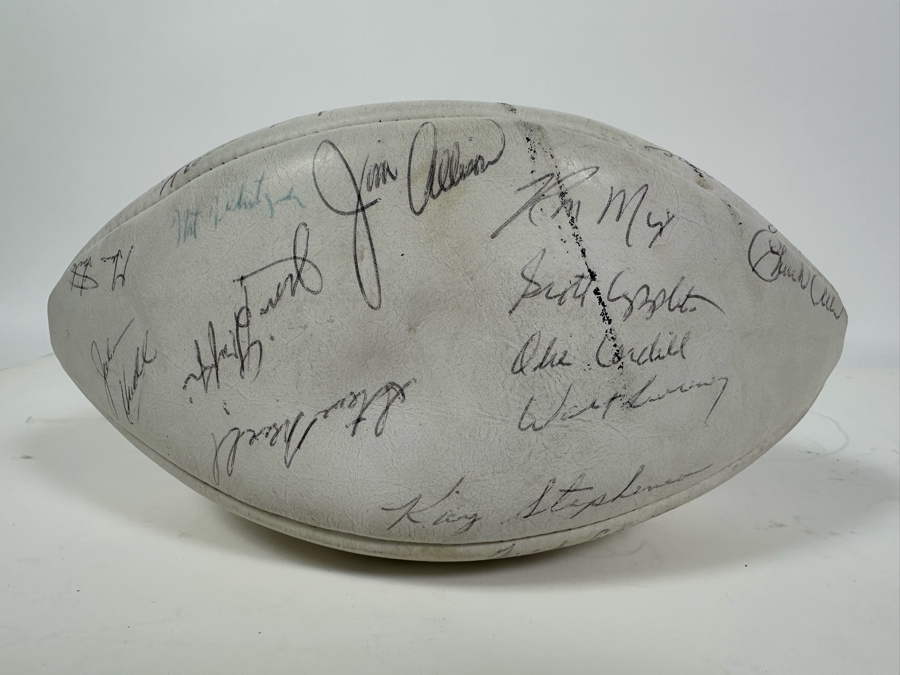 Team Signed 1960s San Diego Chargers Football Presented To Our Client Who Was A Local Judge Signed By Quarterback John Hadl And Teammates [Photo 3]