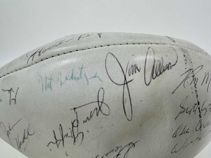 Team Signed 1960s San Diego Chargers Football Presented To Our Client Who Was A Local Judge Signed By Quarterback John Hadl And Teammates [Photo 7]
