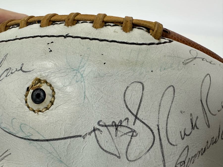 Team Signed 1960s San Diego Chargers Football Presented To Our Client Who Was A Local Judge Signed By Quarterback John Hadl And Teammates [Photo 19]