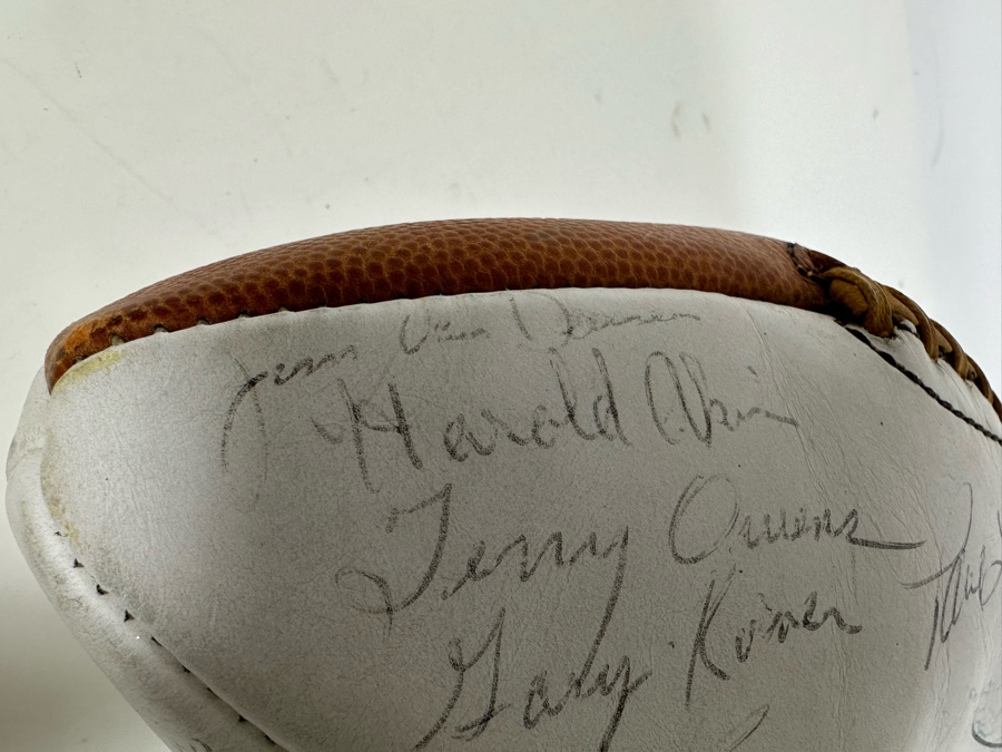Team Signed 1960s San Diego Chargers Football Presented To Our Client Who Was A Local Judge Signed By Quarterback John Hadl And Teammates [Photo 17]