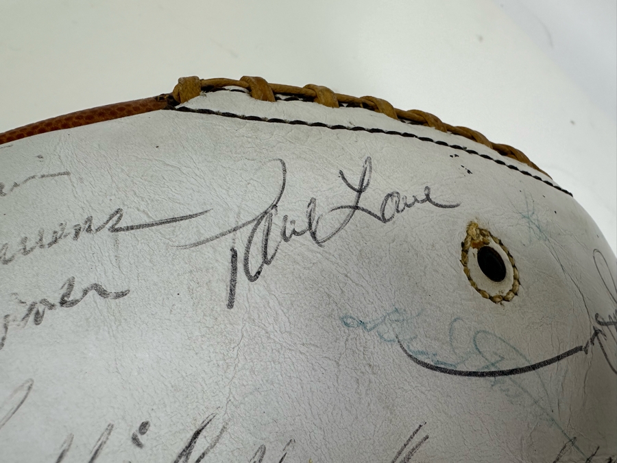 Team Signed 1960s San Diego Chargers Football Presented To Our Client Who Was A Local Judge Signed By Quarterback John Hadl And Teammates [Photo 18]