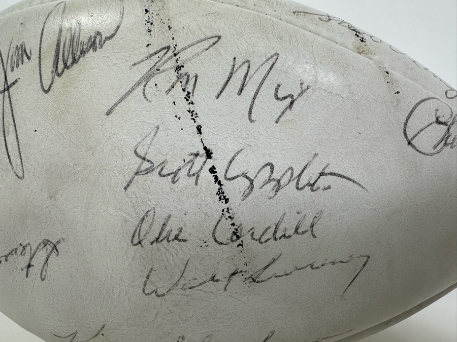 Team Signed 1960s San Diego Chargers Football Presented To Our Client Who Was A Local Judge Signed By Quarterback John Hadl And Teammates [Photo 9]