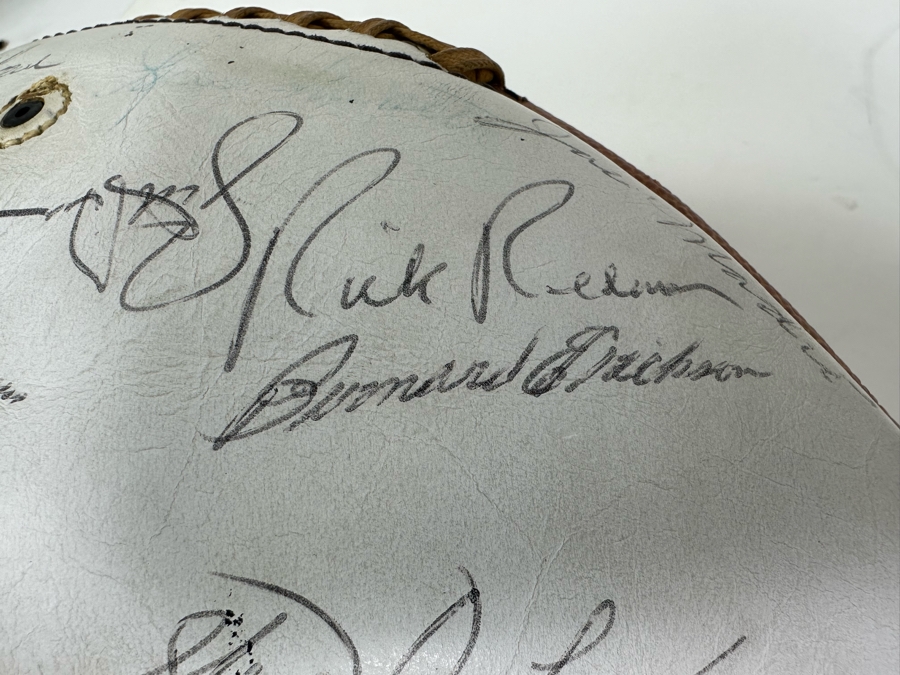 Team Signed 1960s San Diego Chargers Football Presented To Our Client Who Was A Local Judge Signed By Quarterback John Hadl And Teammates [Photo 13]