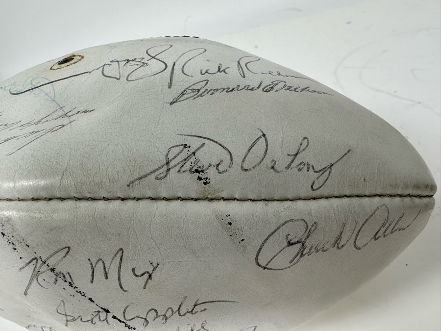 Team Signed 1960s San Diego Chargers Football Presented To Our Client Who Was A Local Judge Signed By Quarterback John Hadl And Teammates [Photo 12]