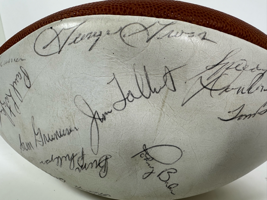 Team Signed 1960s San Diego Chargers Football Presented To Our Client Who Was A Local Judge Signed By Quarterback John Hadl And Teammates [Photo 23]