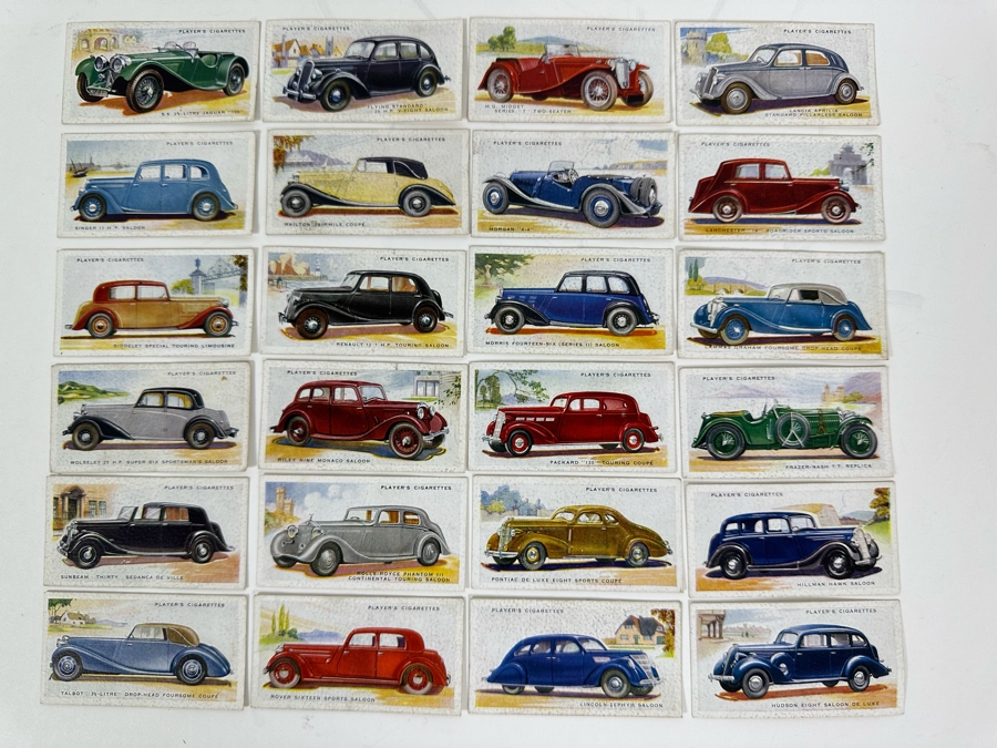 24 Vintage Player's Cigarettes Motor Cars Cigarette Cards John Player & Sons English [Photo 2]