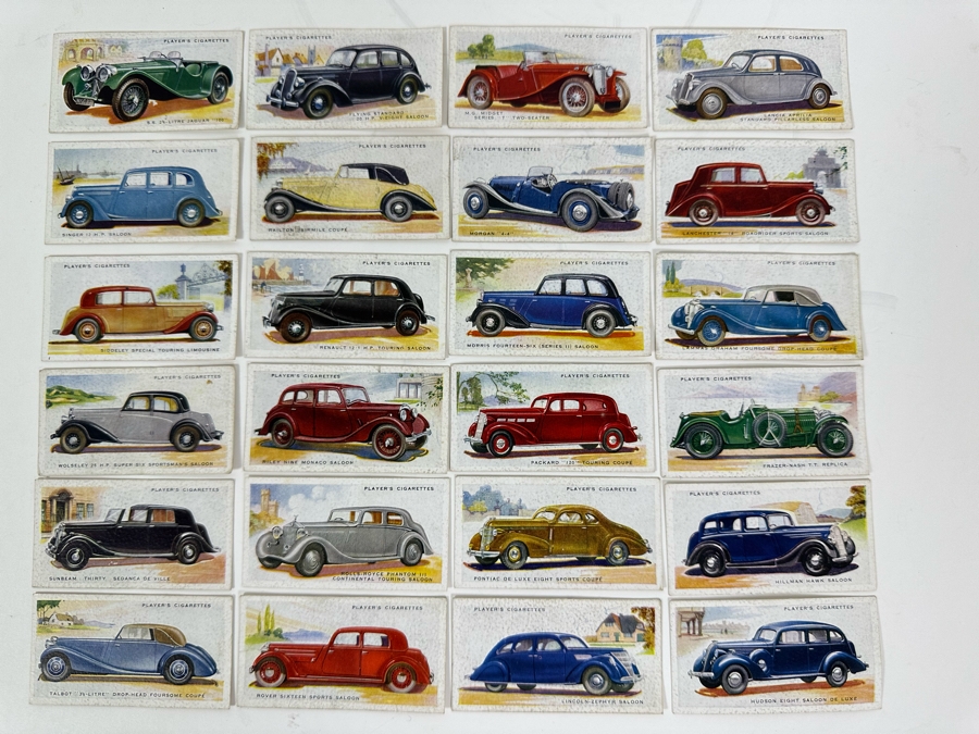 24 Vintage Player's Cigarettes Motor Cars Cigarette Cards John Player & Sons English [Photo 3]