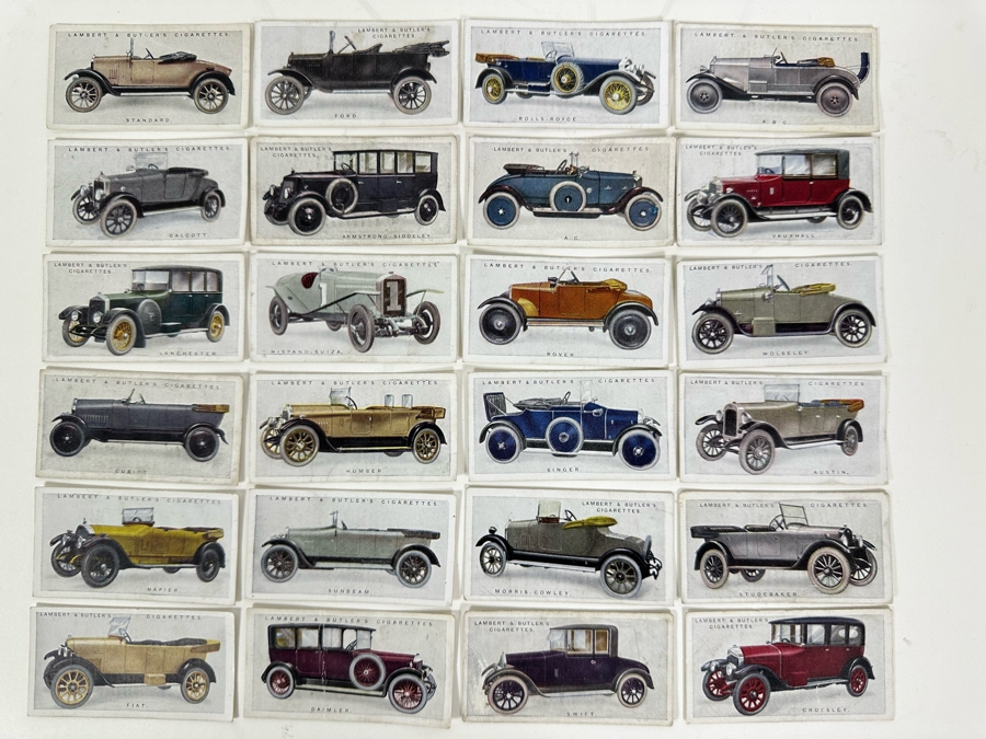 24 Vintage Lambert & Butler Cigarettes Motor Cars Cigarette Cards English [Photo 2]