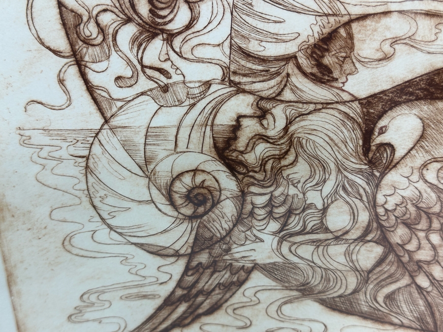 Limited Edition Hand Signed Print Titled 'Metamorphosis' Numbered 2 Of 8 24 X 19 Framed 32 X 26.5 [Photo 11]