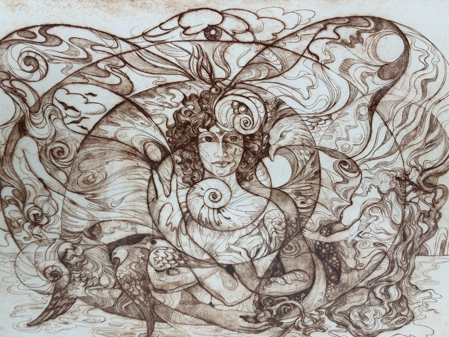 Limited Edition Hand Signed Print Titled 'Metamorphosis' Numbered 2 Of 8 24 X 19 Framed 32 X 26.5 [Photo 8]