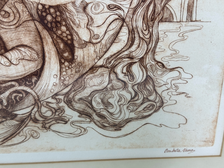 Limited Edition Hand Signed Print Titled 'Metamorphosis' Numbered 2 Of 8 24 X 19 Framed 32 X 26.5 [Photo 14]