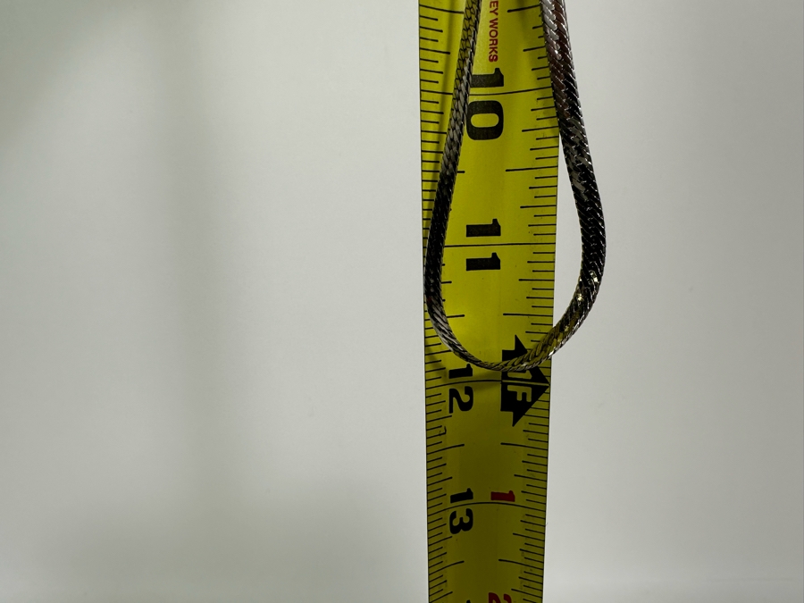 Sterling Silver 24' Herringbone Necklace 12.8g [Photo 5]