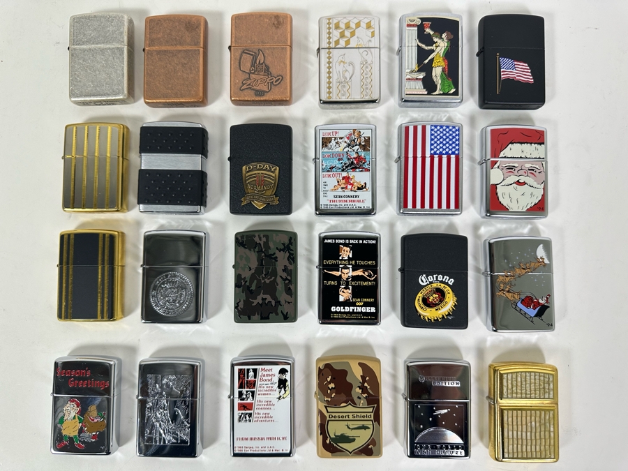 Collection Of 24 Vintage Zippo Lighters Bradford, PA Never Used [Photo 3]