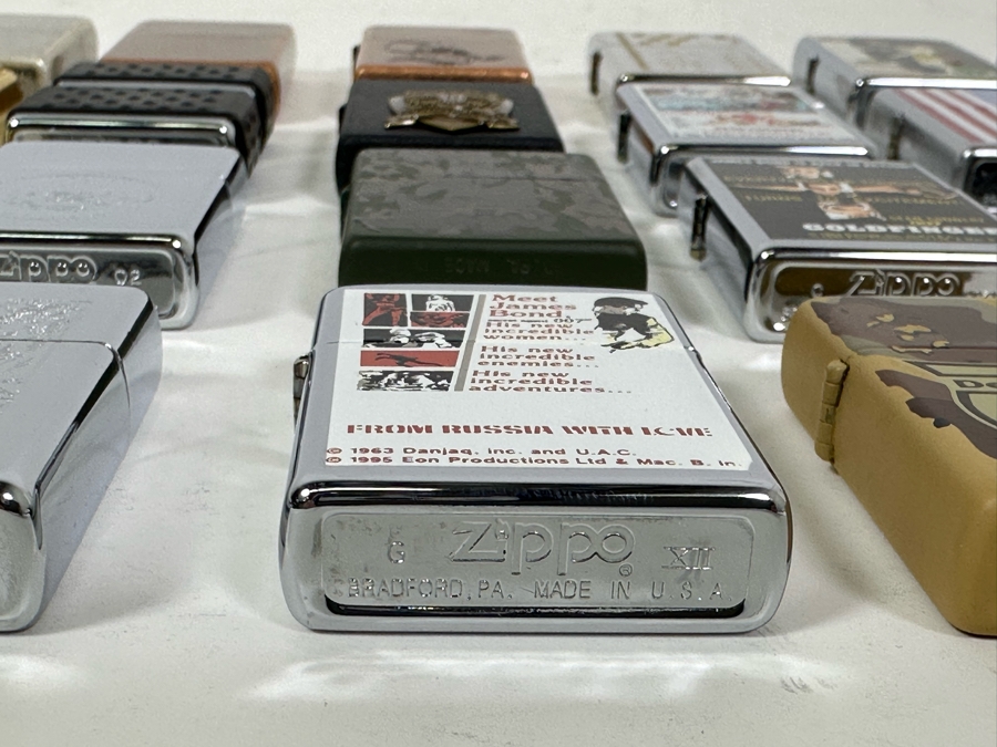 Collection Of 24 Vintage Zippo Lighters Bradford, PA Never Used [Photo 18]