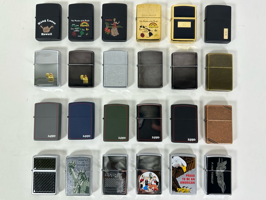 Collection Of 24 Vintage Zippo Lighters Bradford, PA Never Used [Photo 3]