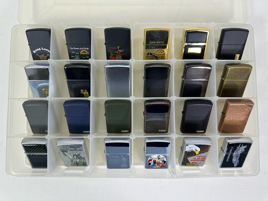 Collection Of 24 Vintage Zippo Lighters Bradford, PA Never Used [Photo 2]