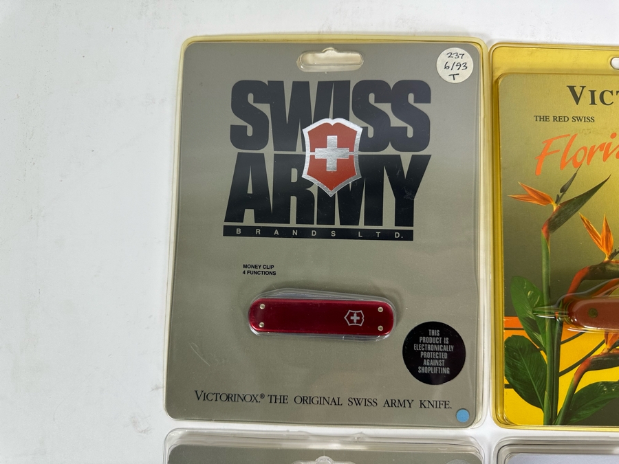 Six New In Packaging Swiss Army Knives Including The Money Clip Knife, The Florist's Knife, The Pocket Pal Knife, Mechanic Knife, The Official Boy Scout Adventurer Knife And Recruit Knife [Photo 4]