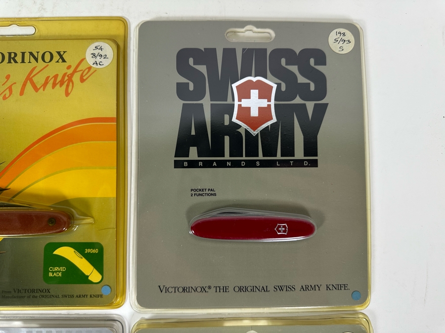 Six New In Packaging Swiss Army Knives Including The Money Clip Knife, The Florist's Knife, The Pocket Pal Knife, Mechanic Knife, The Official Boy Scout Adventurer Knife And Recruit Knife [Photo 8]