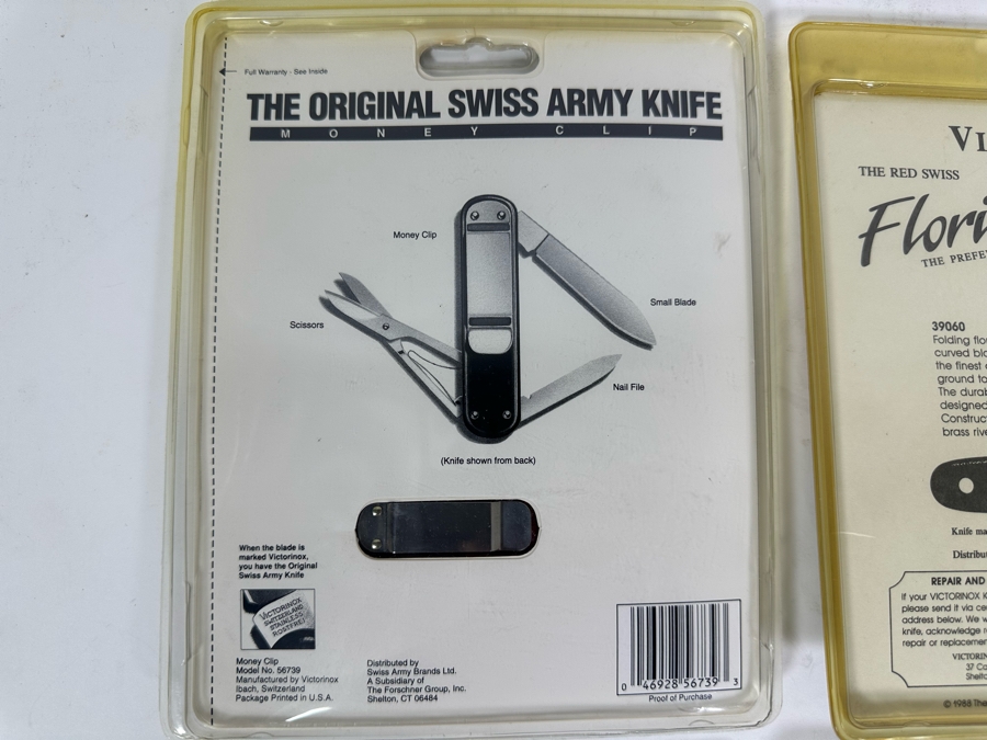 Six New In Packaging Swiss Army Knives Including The Money Clip Knife, The Florist's Knife, The Pocket Pal Knife, Mechanic Knife, The Official Boy Scout Adventurer Knife And Recruit Knife [Photo 17]