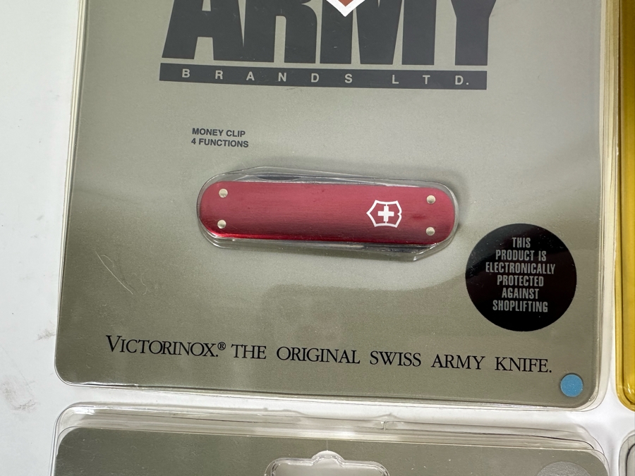 Six New In Packaging Swiss Army Knives Including The Money Clip Knife, The Florist's Knife, The Pocket Pal Knife, Mechanic Knife, The Official Boy Scout Adventurer Knife And Recruit Knife [Photo 5]