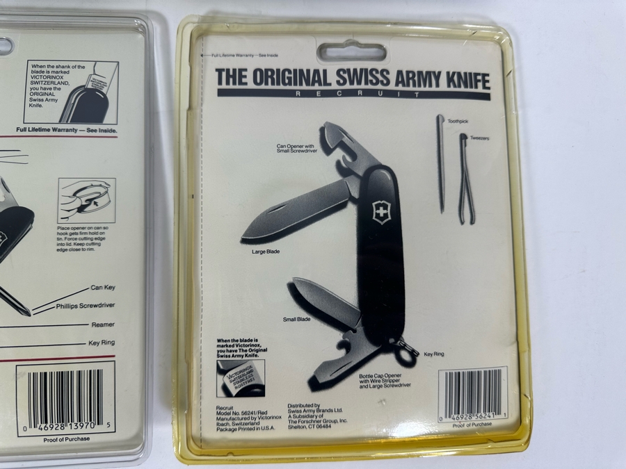 Six New In Packaging Swiss Army Knives Including The Money Clip Knife, The Florist's Knife, The Pocket Pal Knife, Mechanic Knife, The Official Boy Scout Adventurer Knife And Recruit Knife [Photo 22]