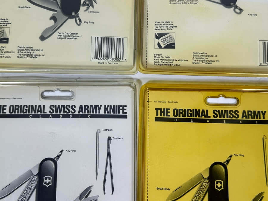 Six New In Packaging Swiss Army Knives Including The Camper Knife, Bantam Knife, Tinker Knife, (2) Classic Knives And Vintage Knife [Photo 10]