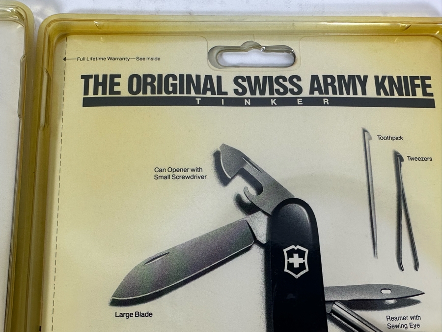 Six New In Packaging Swiss Army Knives Including The Camper Knife, Bantam Knife, Tinker Knife, (2) Classic Knives And Vintage Knife [Photo 12]