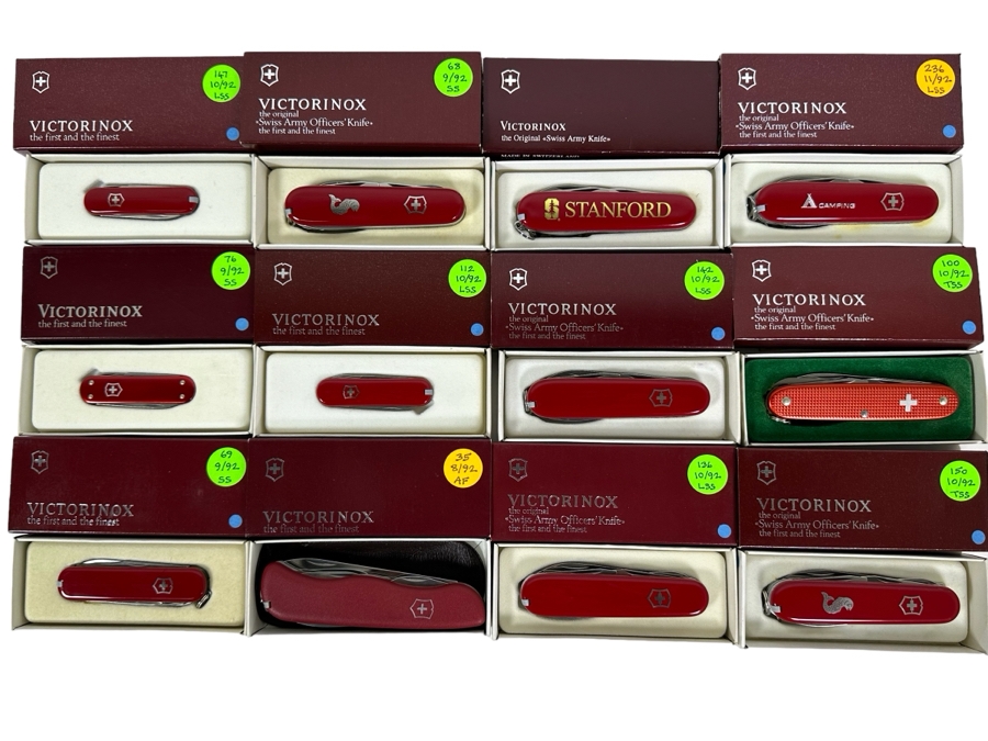(12) Victorinox Swiss Army Knives With Original Boxes - See Description For Knife Types [Photo 1]