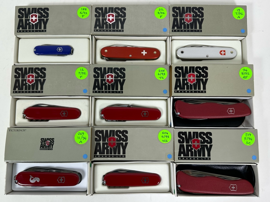 (9) Swiss Army Knives With Original Boxes - See Details For Types Of Knives [Photo 2]