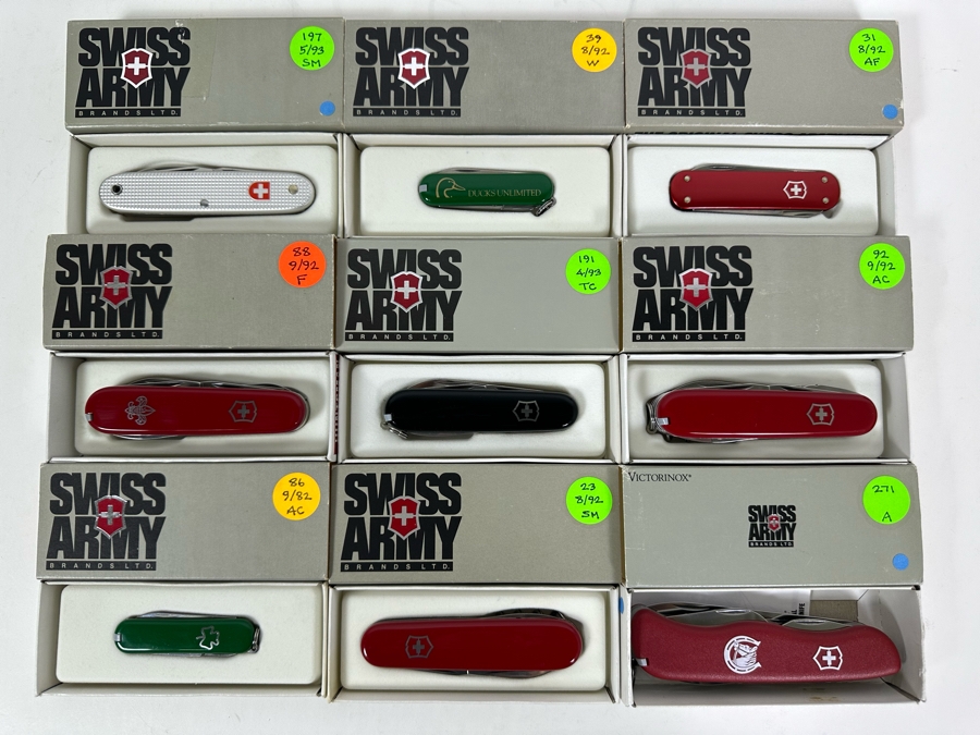 (9) Swiss Army Knives With Original Boxes - See Details For Types Of Knives [Photo 3]